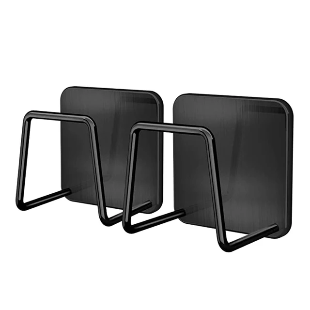 Nagykereskedelmi Fekete Ezüst Ragasztó Szivacs Tartó Konyhai Mosogató Caddy Vízálló Rozsdamentes Acél - Image 2