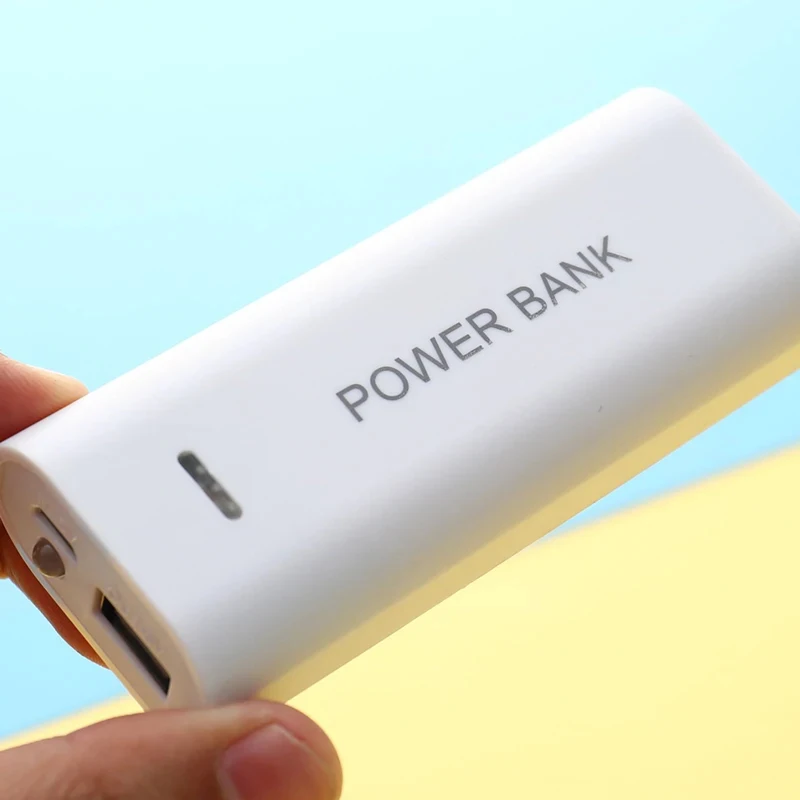 1/2pcs 5V 5600mAh 1 셀 18650 USB 전원 은행 배터리 충전기 케이스 DIY 박스 전화 전자 충전용 배터리 제외