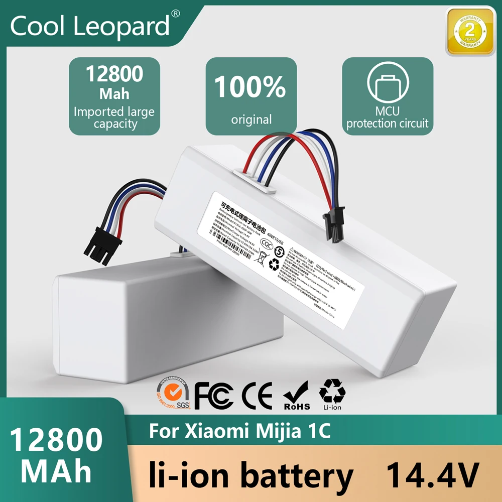 

14.4V P1904-4S1P-MM Battery For Xiaomi Mijia 1C STYT J01ZHM Robot Vacuum Mop Cleaner Accessories Parts Original Lithium Battery
