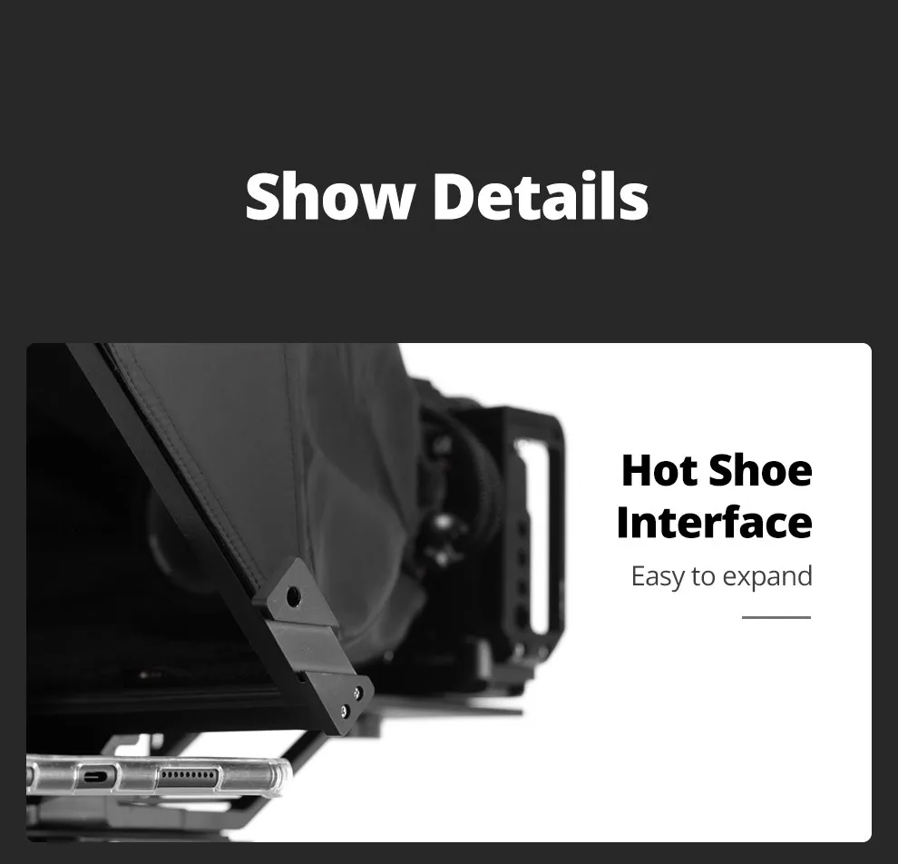 T14 Big Screen Teleprompter Professional Interview Foldable Camera Teleprompter,