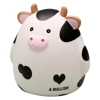 Camping Cookware Cartoon Piggy Bank Lovely Ceramics Cow Design Baby Warming Tray 1