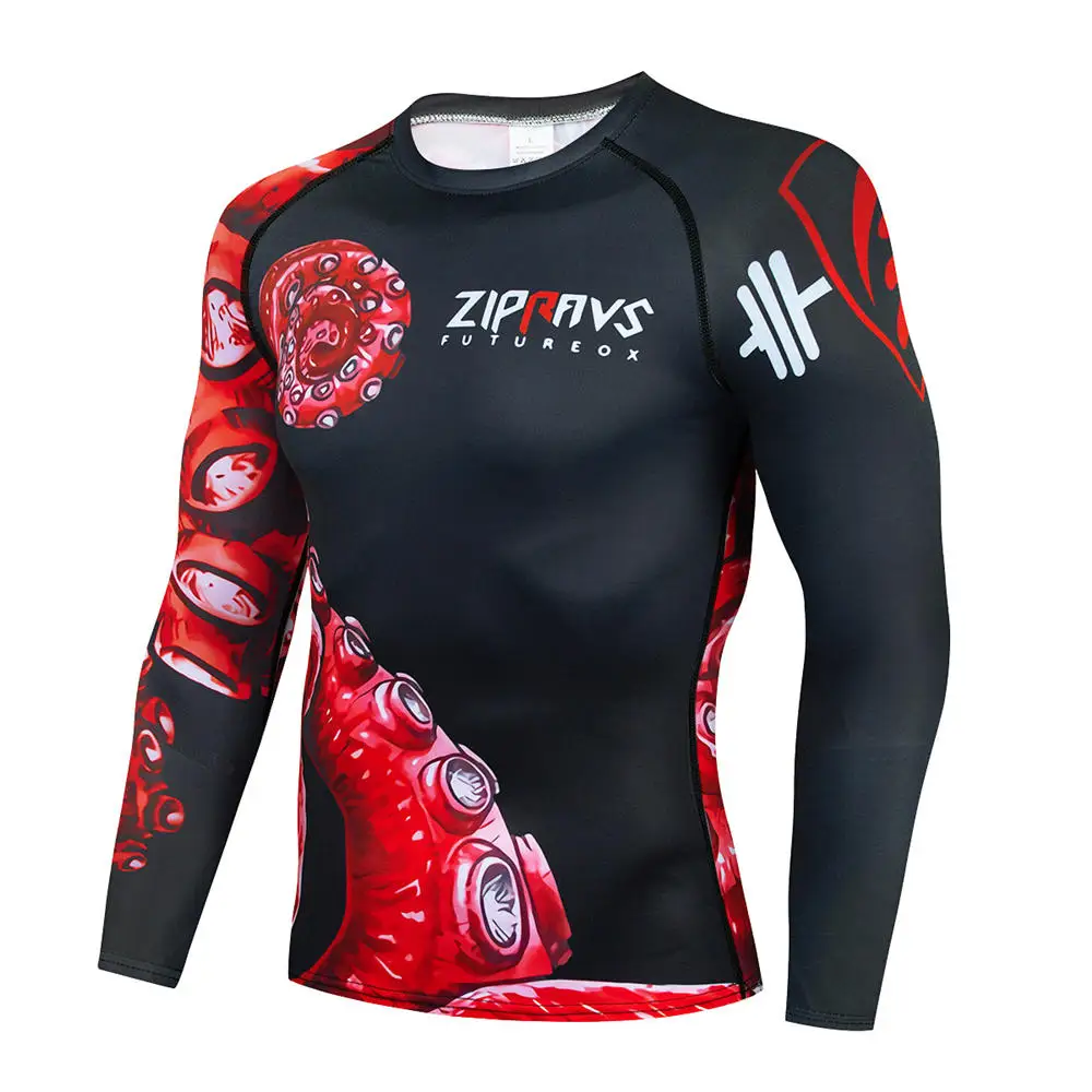 Men's Thermal Underwear For Men Male Thermo Kickboxing Clothes Suits MMA BJJ Tights Set Winter Quick Dry Long Johns Tracksuit 30 2