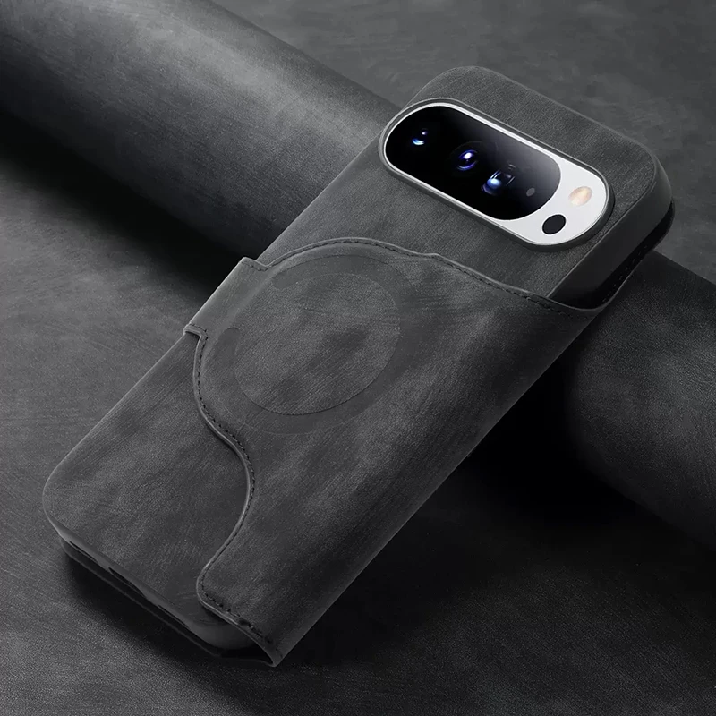 Versatile Magnetic Leather Flip Card Wallet Case with Detachable Design