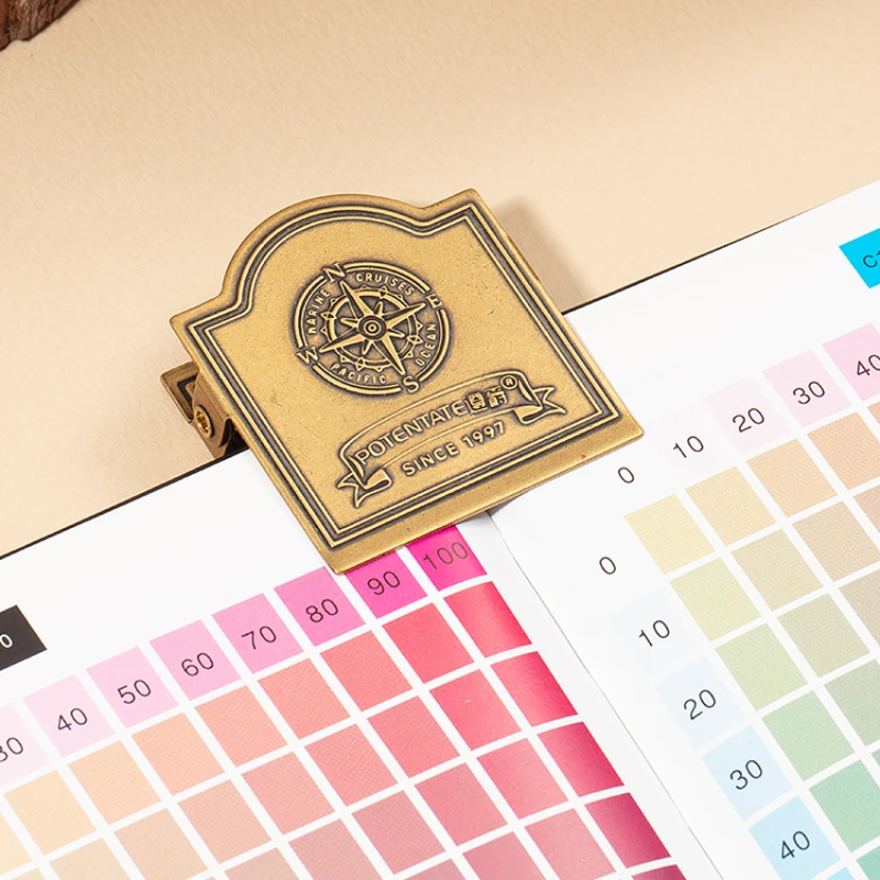 POTENTATE Brass Palette Fixing Clip Outing Sketching Paint Box Hand Account Clip Metal Bill Travel Painting Art Supplies