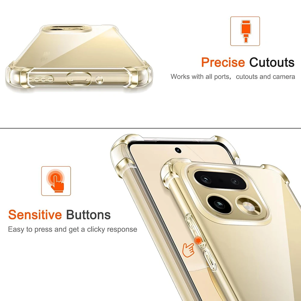 Ultra Thin Transparent Shockproof Silicone Soft Phone Case