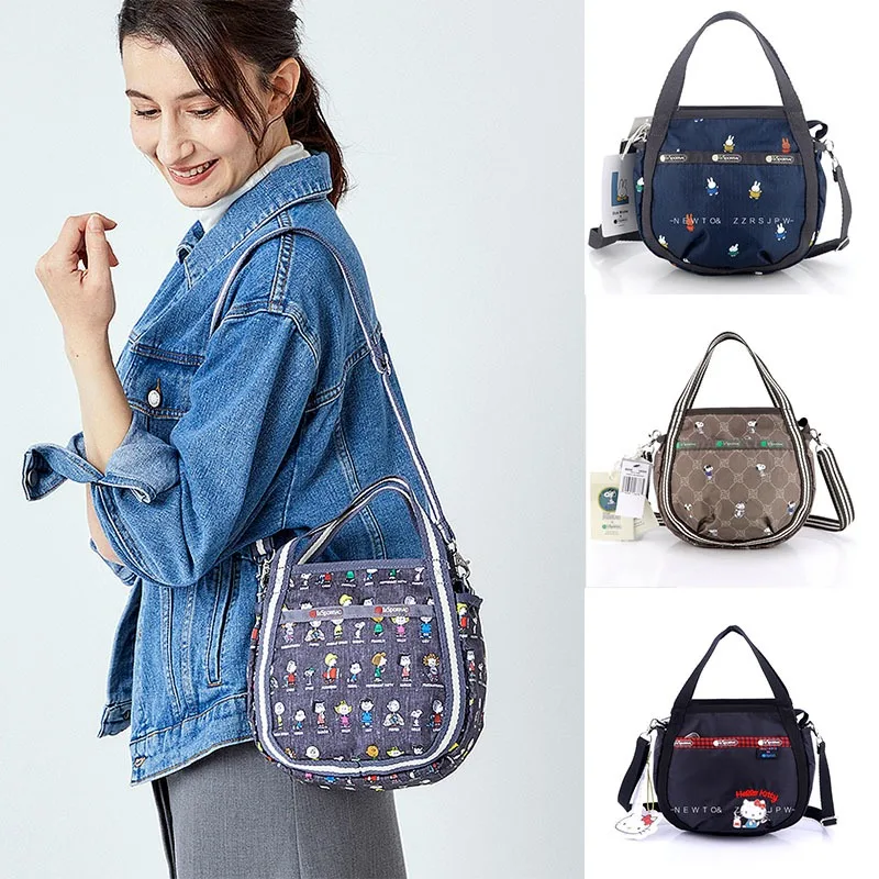 

New Lesportsac Anime TOTORO Co Branded Cartoon Print One Shoulder Tote Cross Shoulder Handheld Women's Cloth Bag Holiday Gift