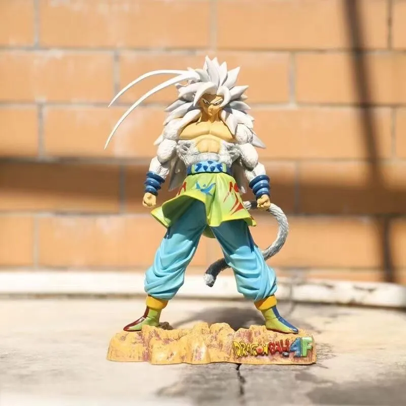 

Dragon Ball 26CM AF Son Goku Kakarotto White Hair Super Saiyan Five PVC Action Figures Model Dolls Toys Kids Birthday Gifts