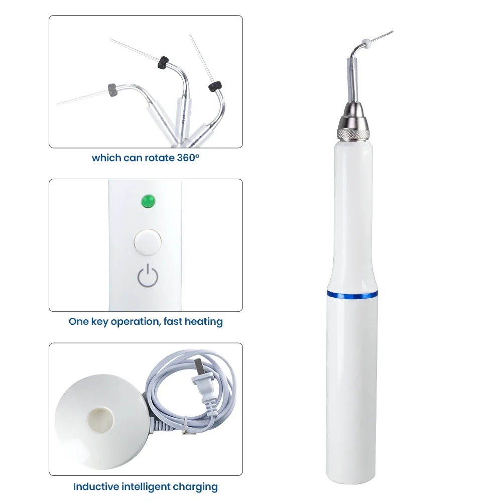 

Cordless Wireless Dental Gutta Percha Hanger Obturation System Endo Electric Heated Pen 2 Tips Heating Endodontic Root Tools