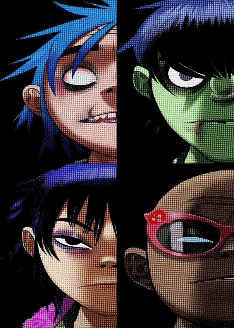 Gorillaz Hip-Hop Band Artistic Canvas Wall Art