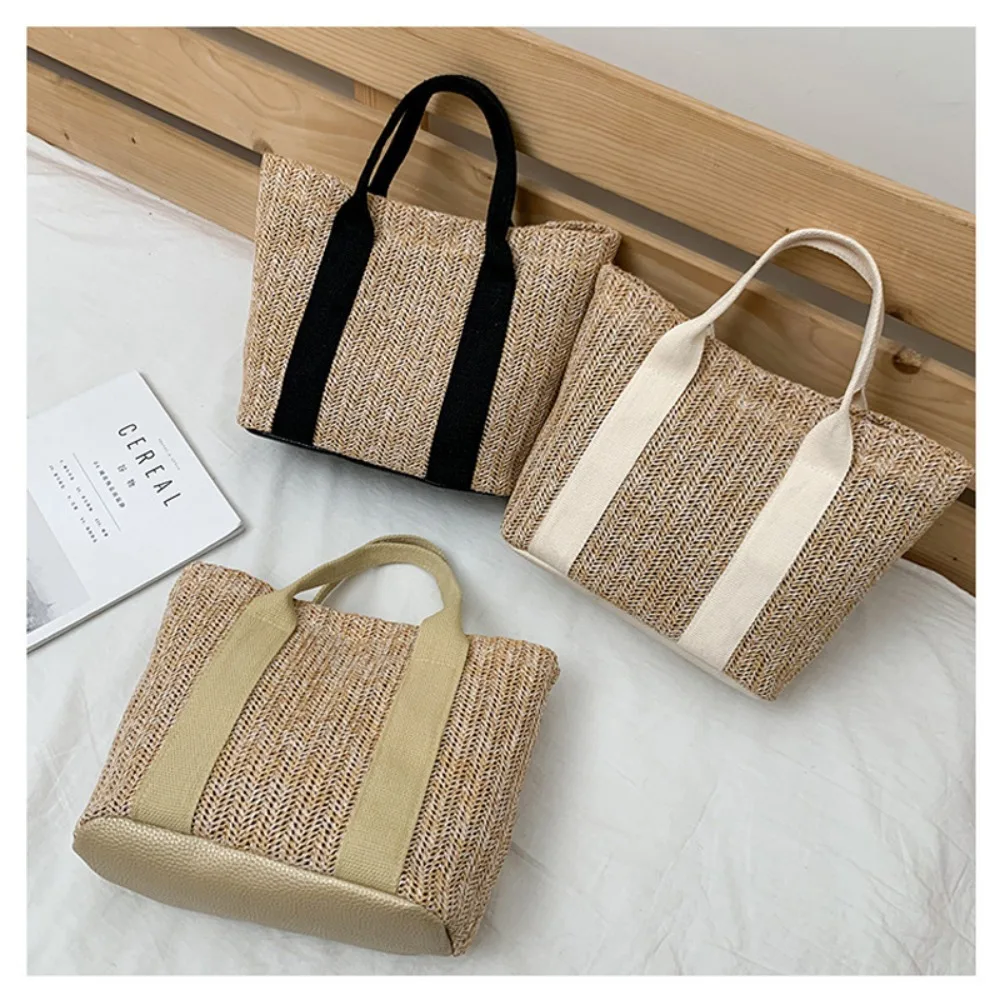 

Women's Handbag Woven Bag Single Shoulder Diagonal Cross Straw Bag Large Capacity Summer Travel Vacation Beach Bag
