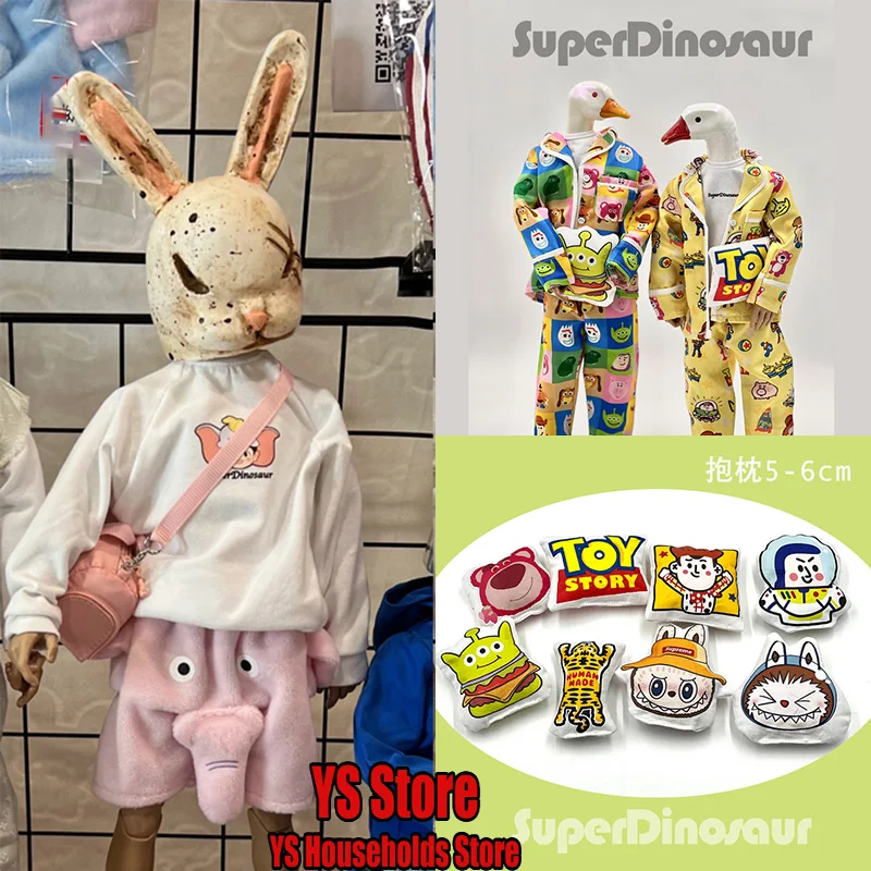 

SuperDinosaur Series 1/6 Soldier Cartoon Cute Pajamas Set Kawaii Elephant Shorts 5-6cm Delicate Pillow Accessory for 12" Figure