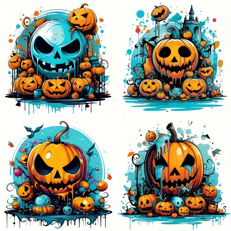 

Автомобильные аксессуары, блокирующие пространство, 4 в 1, Хэллоуин, ужас, трюк или лечение тыквы, Windowss аксессуары, обои Mo