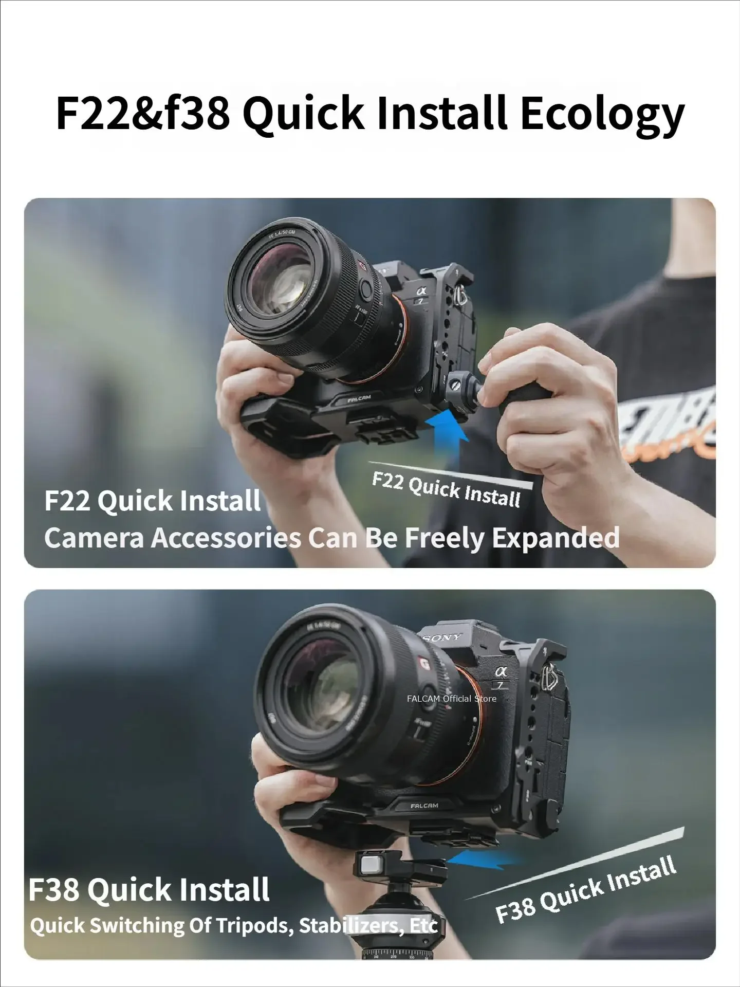 A7R5/A7M4/A7S3용 Falcam F22&F38 퀵 릴리스 L 브래킷 콜드 부츠 확장형 사진 액세서리 - Falcam 공식 스토어