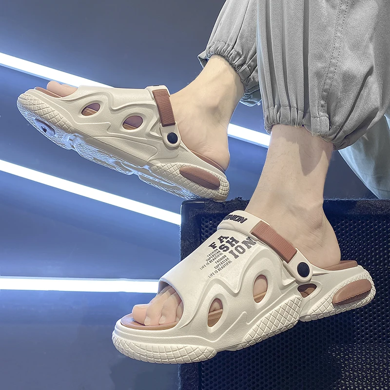 Soft Slippers Anti Slip Sandals Closed Toe Sandals Indoor Outdoor Bathroom Unisex Men's