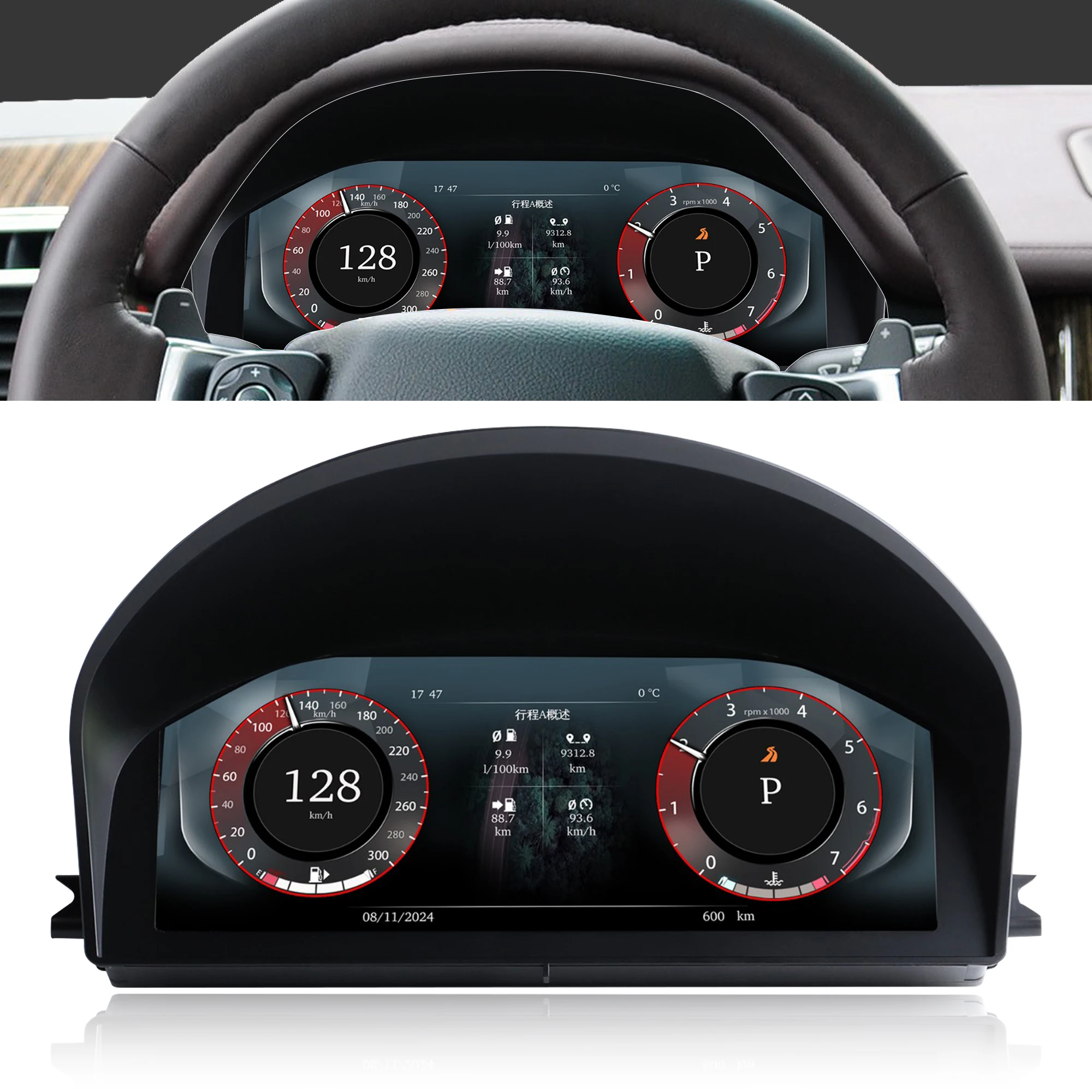 Digital Instrument Cluster For Land Rover Range Rover V8 2002-2012 Speedometer,D