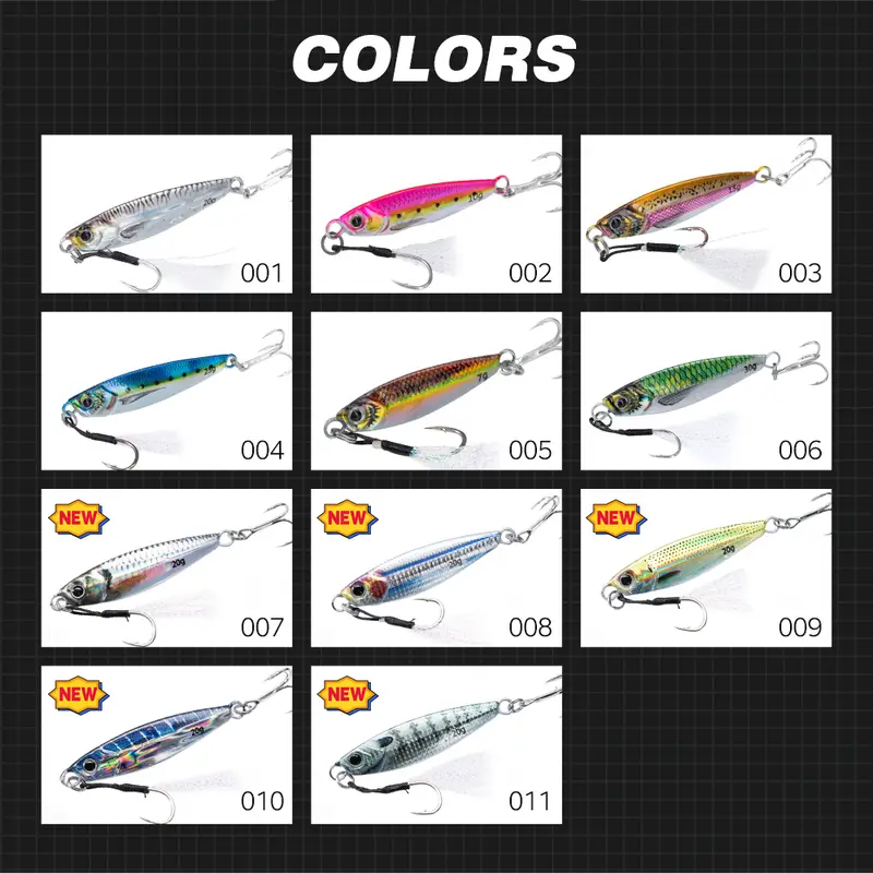 Hunthouse Metal Jig Fishing Lure Sinking Slow Jigging 7g-80g Casting Hard Bait Saltwater Artificial Pike SeaBass Fish Tackle - Image 5