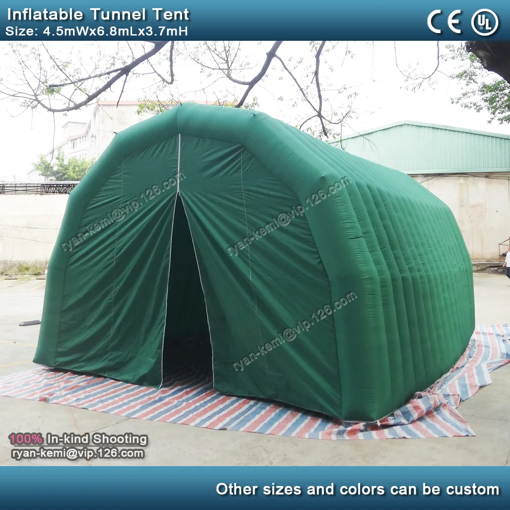 Free shipping 6.8m Inflatable tunnel tent with door inflatable car garage tent outdoor inflatable party tent with CE blower 5