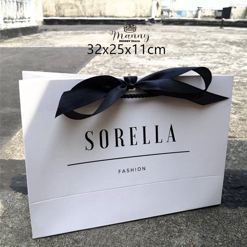 100x Paper Bag Gift Boxes Commodity Packaging Handbag Customize Logo With Frame ,Shopping Promotion Bags Wedding Gifts Wrapping 18 S7e495a15395a4069a5d02a568cd482edO
