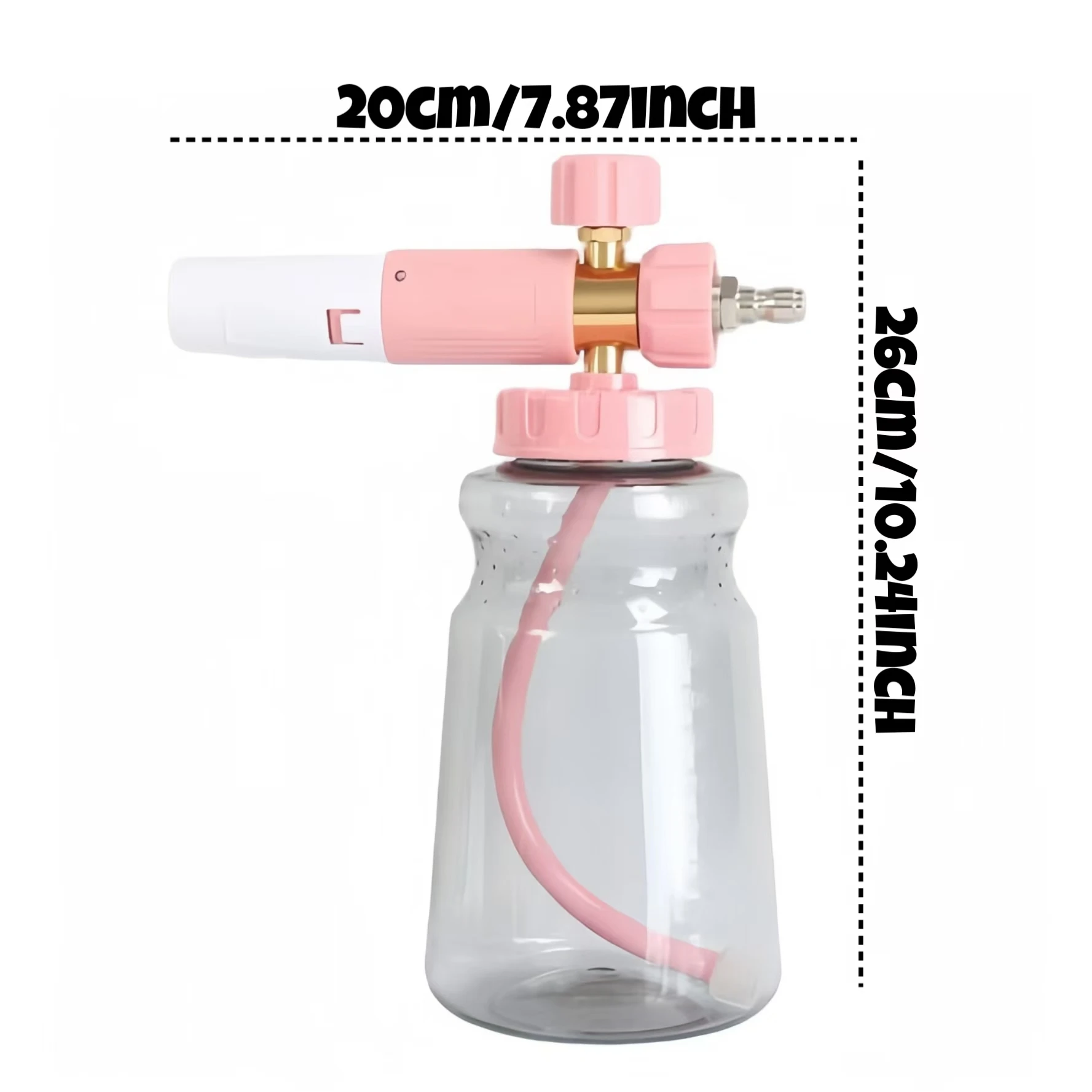 New sprayer transparent PA pot brass filter core frosted sprayer household high pressure car washing water gun foam pot 4