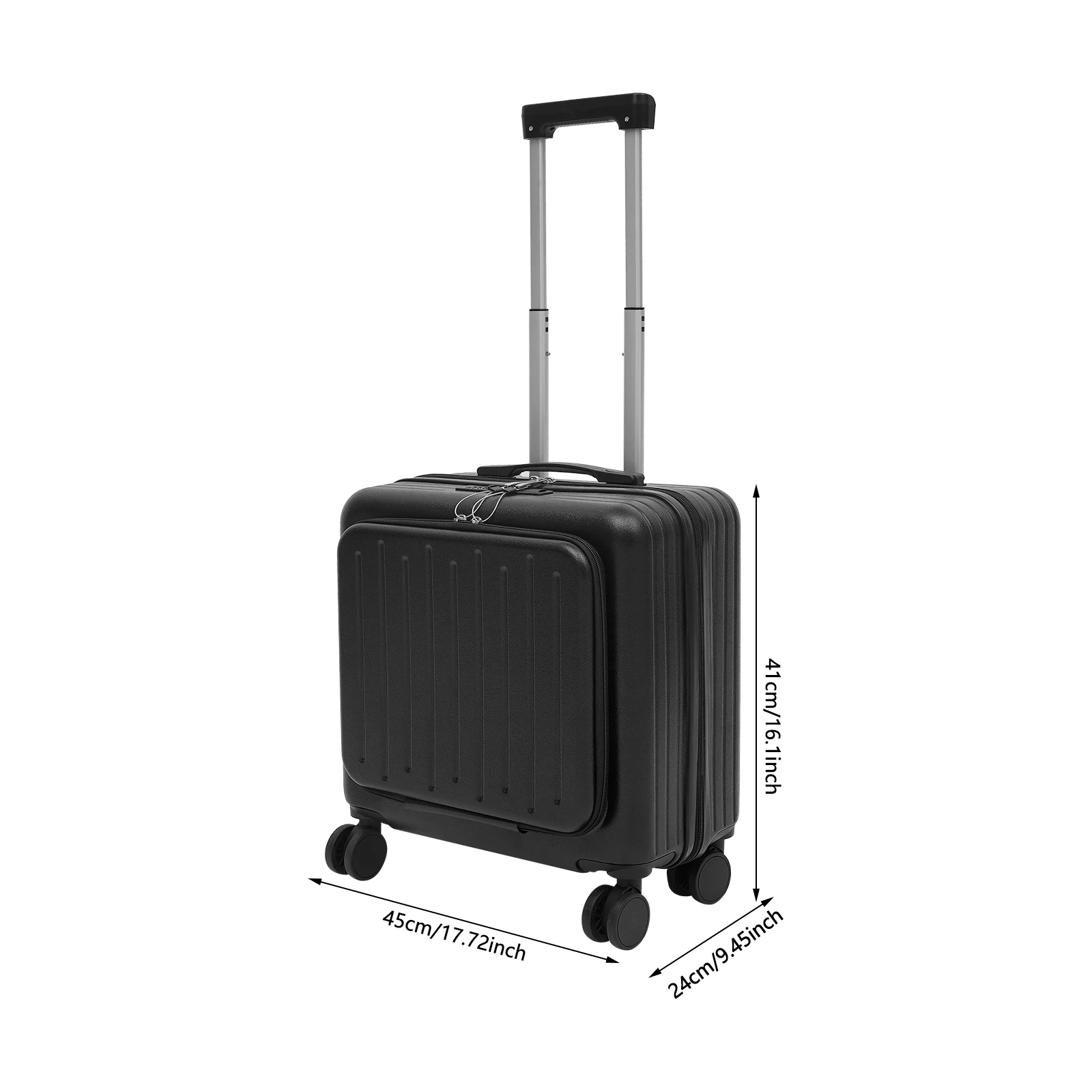 18-Zoll-Boardingkoffer Reisegepäck Koffer mit innovativem Frontdeckel-Design und Vorderfach – Detail 4