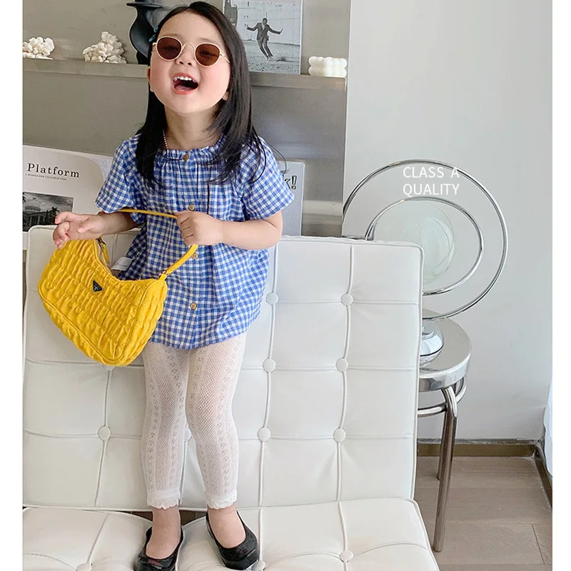 Baby Leggings Summer Baby Girls Legging Pants Breathable Mesh Infant Pants Thin Lace Anti-Mosquito Kids Trousers Children Clothing 0-8Y Baby Trousers