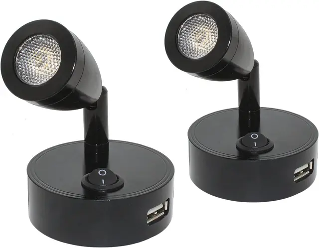 Lampada Da Lettura LED Per Camper 12V-24V - Luci Con Dimmer E Luce Notturna Blu - Foto 9