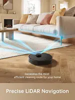 Dreame D9 Max Robô aspirador e esfregão 2 em 1, navegação LiDAR, 4000Pa, tempo de execução de 180 minutos, compatível com Alexa, 110-240V - Imagem 5
