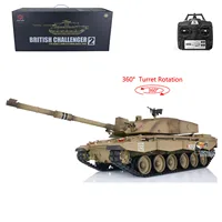 2.4G Henglong 1/16 Scale 7.0 Plastic Challenger II RTR RC Tank 3908 360° Turret Gearbox BB Shoot Unit Smoking TH17735 1