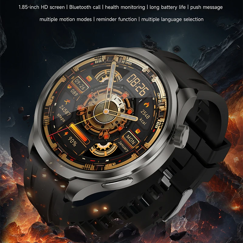 2025 New GPS Sports Smart Watch Men AMOLED HD Screen Outdoor Fitness Compass IP68 Waterproof NFC Bluetooth Call Smartwatch Man
