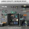 Metal Storage Cabinet  Adjustable,Office Cabinet Locking Tool Cabinets,Kitchen Small  Height Storage Cabinet Cupboard 36"H 4