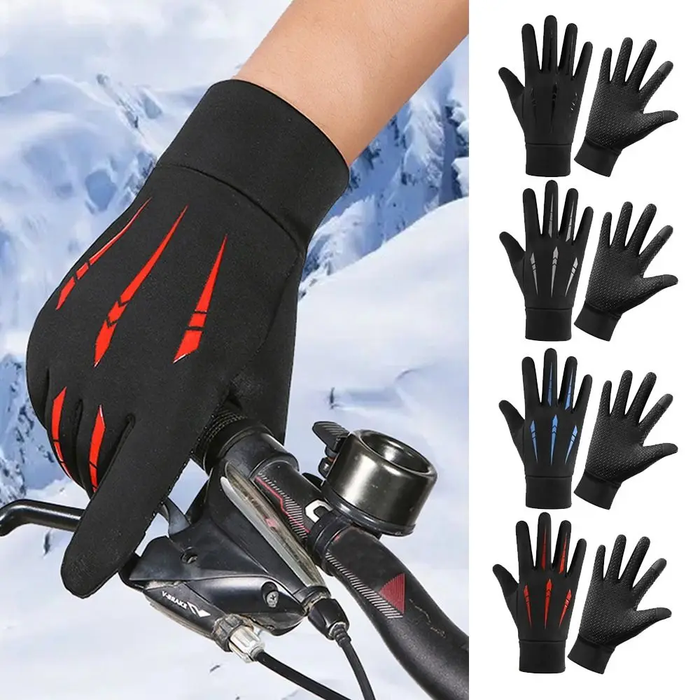 

Outdoor Sports Running Motorcycle Ski TouchScreen Fleece Gloves Non-slip Warm Full Fingers Men Winter Waterproof Cycling Gloves