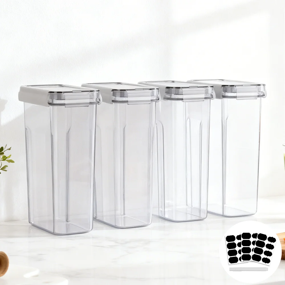 4pc/8pc Lebensmittel Behälter Set 4L Lagerung tank Luftdichte Getreide Lagerung Container Set Versiegelt Lebensmittel Lagerung box Getreide Süßigkeiten Getrocknete Glas