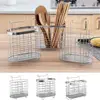 Stainless Steel Chopsticks Holder Chopsticks Storage Rack Wall Mounted Spoon Fork Cutlery Holder Tableware Draining Rack 1
