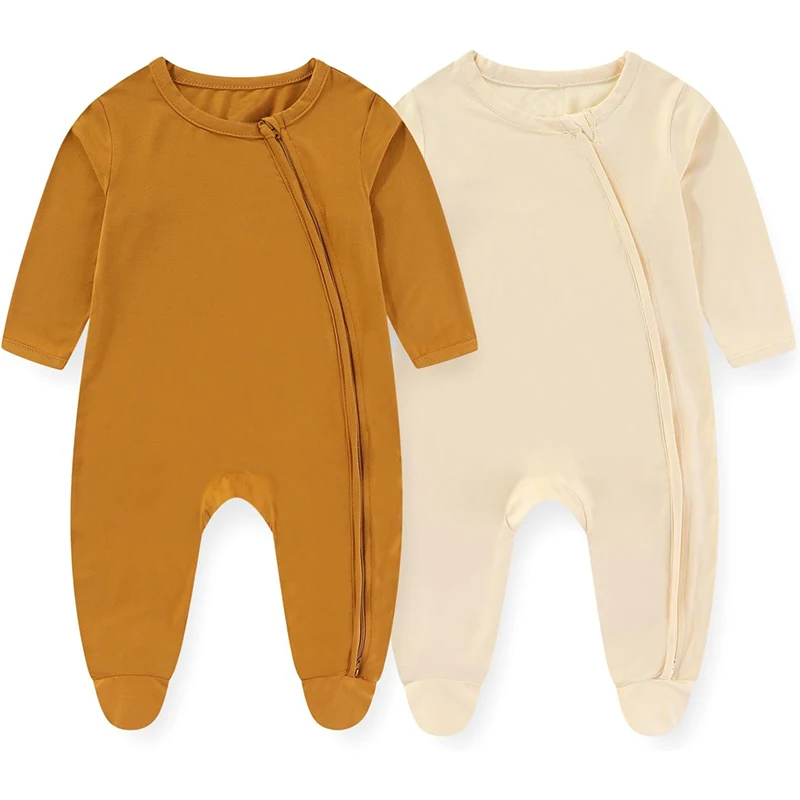 Unisex Solid Color Fashion Casual Boys Shoes Bodysuit Rayon Bamboo Baby Bodysuit Comfortable Newborn Wear