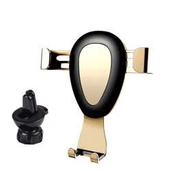 Universal Gravity Auto Phone Holder - Air Vent Clip Mount & Mobile Stand (Metal - 2)