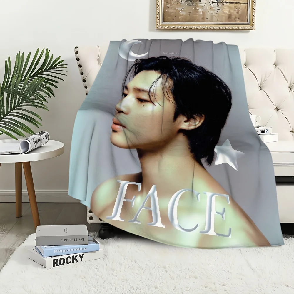 Blanket Flannel singer warm comfort  soft plush blanket for J-Jimin sofa idol living room Kpop office bedroom travel gift 6