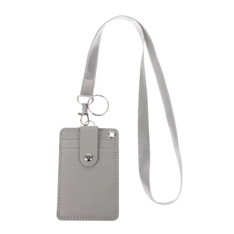 

Office Work School ID Card Badge Holder with Keyring Rope Layards Neck Strap 517D