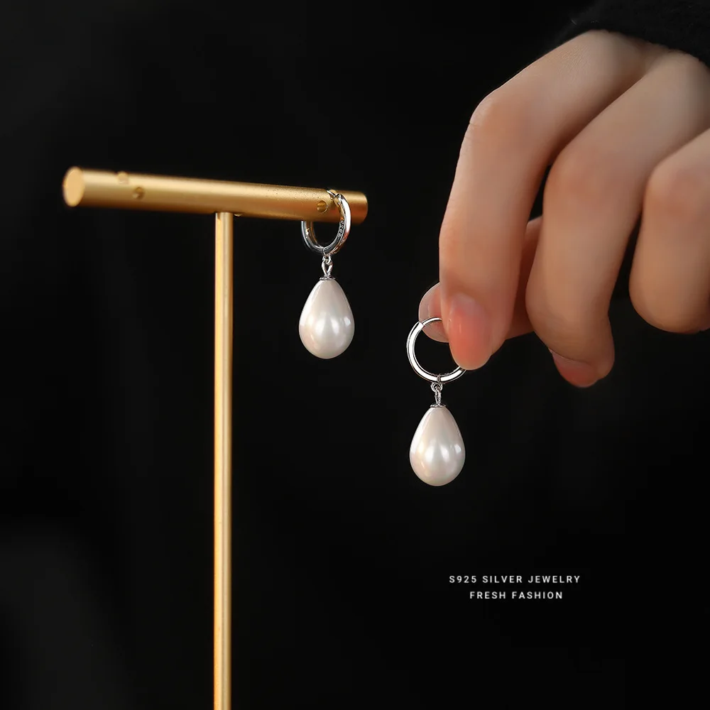 

Серьги-подвески из серебра 925 пробы с искусственным жемчугом