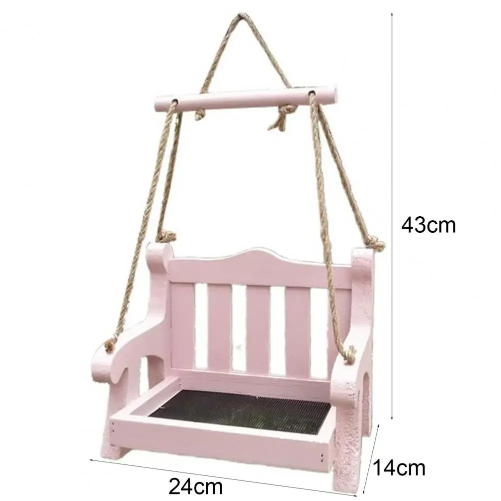 Fruit Feeder Useful Hanging Bird Swing Chair Feeder Convenient Bird Food Holder Hummingbird Outdoor