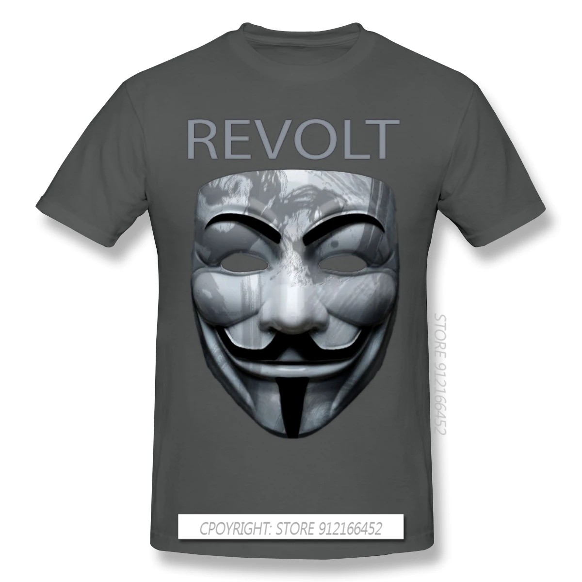 Revolt V Mask T Shirt Anonymous Hacker Organization Video Black Lives Matter Printing Tshirt Summer Large TShirts