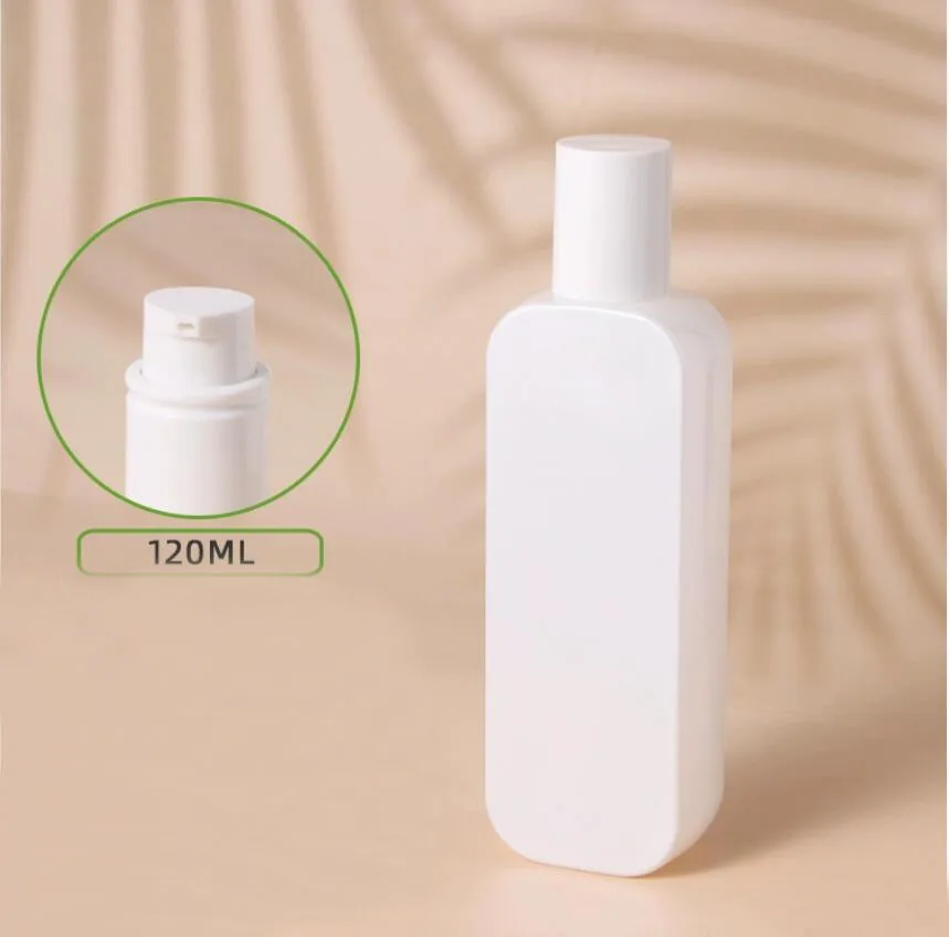 

120ml white glass bottle white pump serum/lotion/emulsion/foundation/essence toilet toner water skin care cosmetic packing