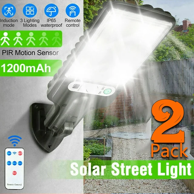 Lampadaires solaires lampe solaire extérieure avec 3 modes d'éclairage capteur de mouvement étanche éclairage de sécurité pour jardin Patio chemin cour 1