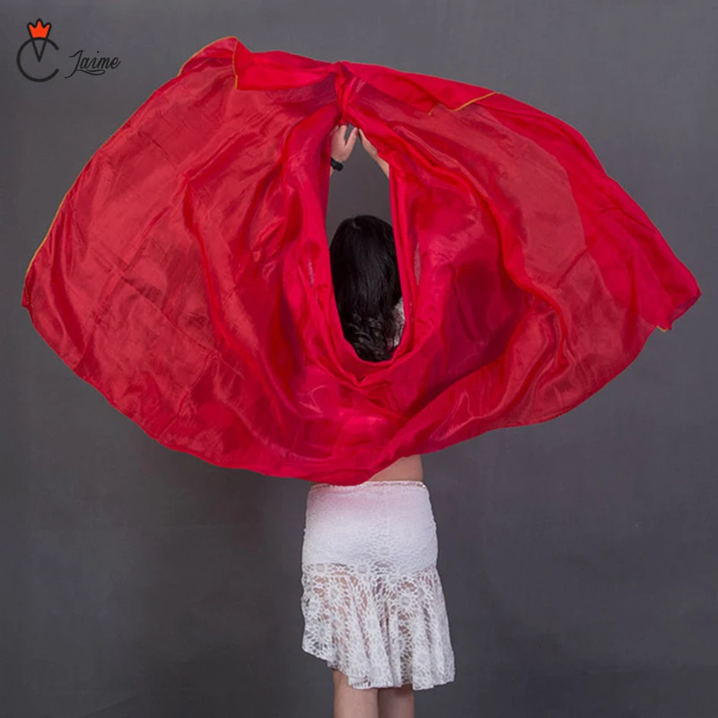 

silk veil bellydance 100% Silk Performance Dancewear Color Light Veil Shawls Women Scarf Costumes Accessories belly dance shawl