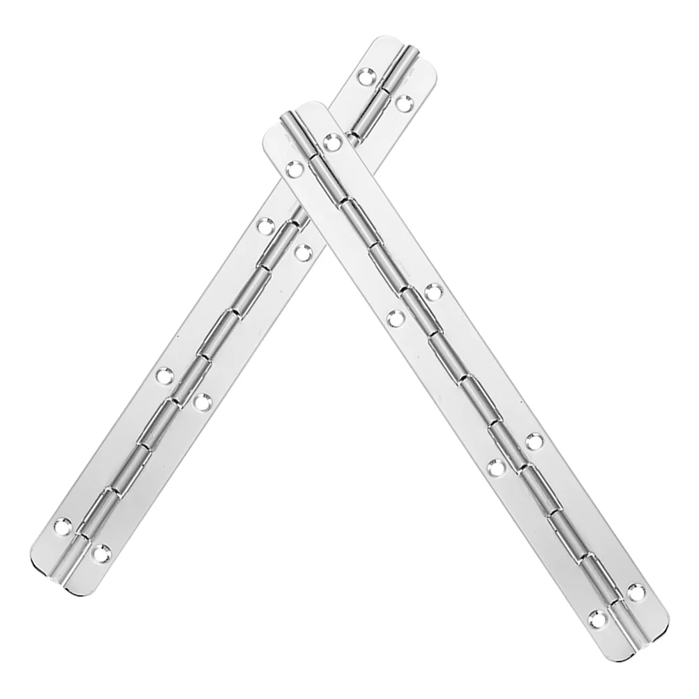 Stainless Steel Cabinet Hinges 2 Pcs for Crafts Heavy Duty Piano Cabinet Box Long Window
