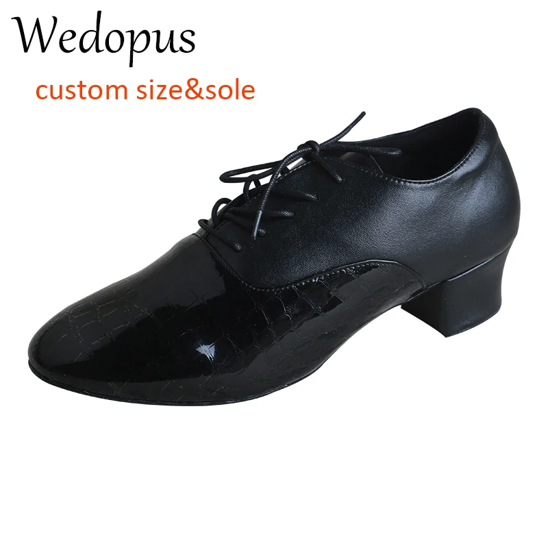 

Мужские туфли Wedopus для латиноамериканских танцев на мягкой подошве, обувь для современных танцев, обувь для выступлений, обувь для джазовых танцев на заказ