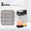 NEW Slim Single Serve Coffee Maker for K Cup Pods & Ground Coffee, One Cup Coffee Maker Fits 7.3" Travel Mugs 2