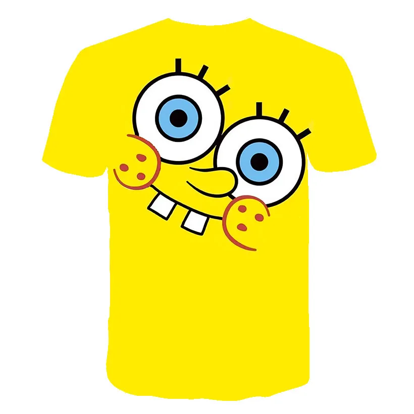 baby pink cotton t shirt Children's T-shirts baby clothes Kid boys girls SpongeBobs casual tops, Japanese anime cartoon games casual hip-hop style t shirt toddler girl	