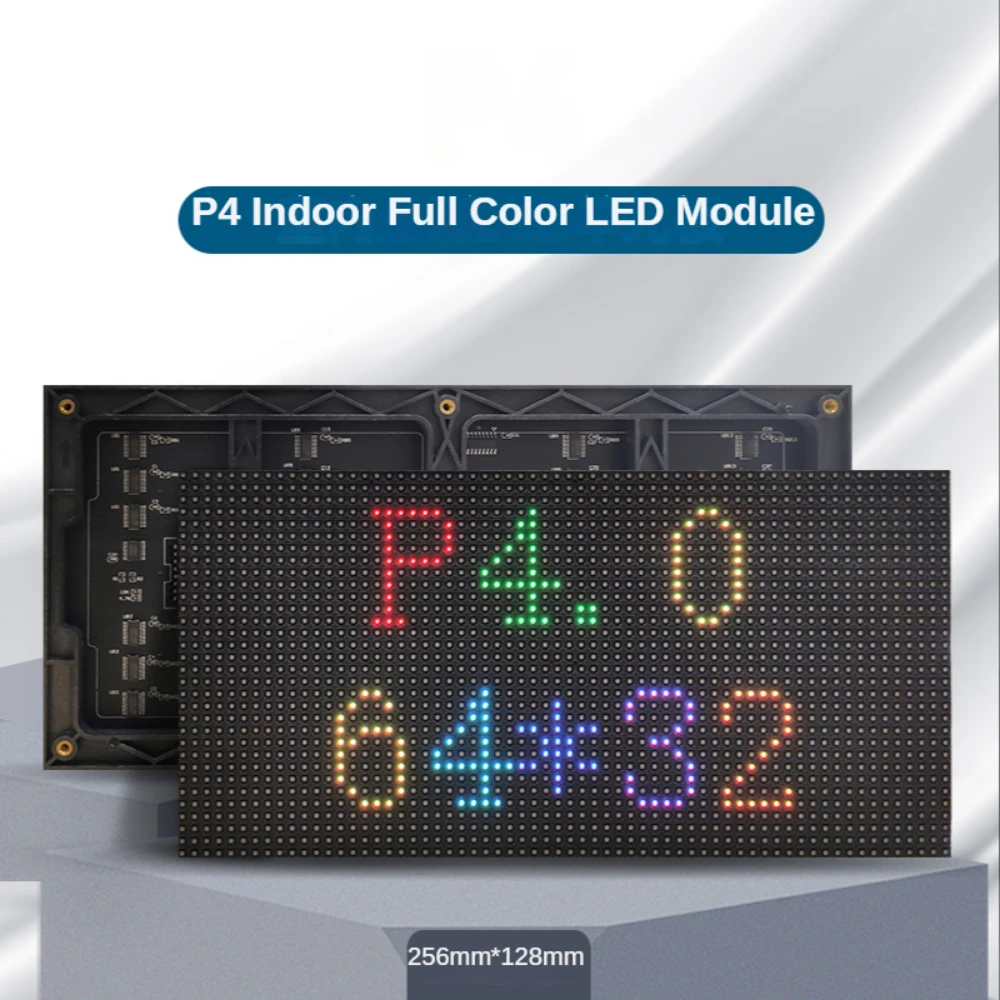 

P4 LED screen panel module 256*128mm 64*32 pixels 1/16 Scan Indoor 3in1 SMD RGB Full color P4 LED display panel module