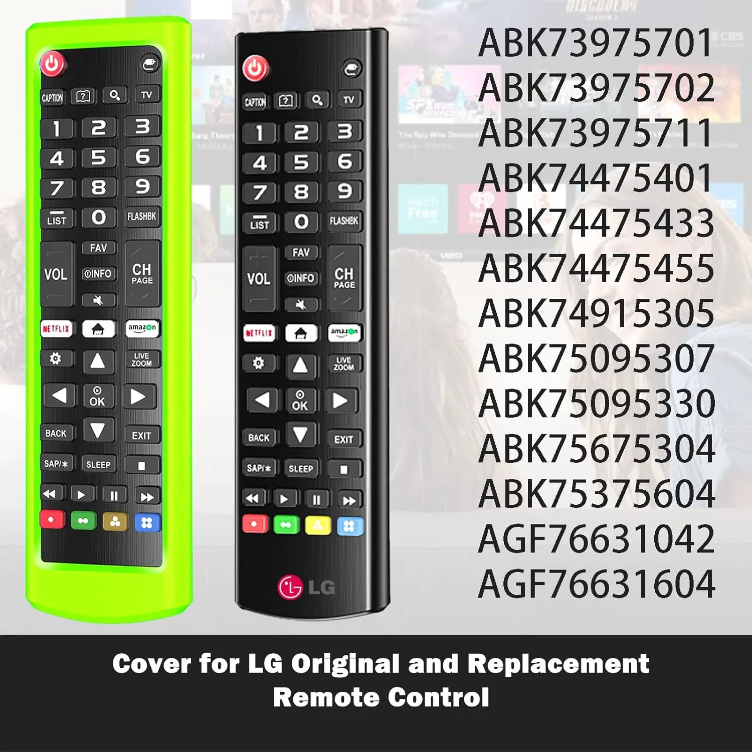 Silicone Remote Case 2pc Protective case for AKB series remote control Durable silicone case with non-slip grip for LG remote control Silicone Remote Cover Silicone Remote Sleeve Remote Controller Cover Silicone Case Protector