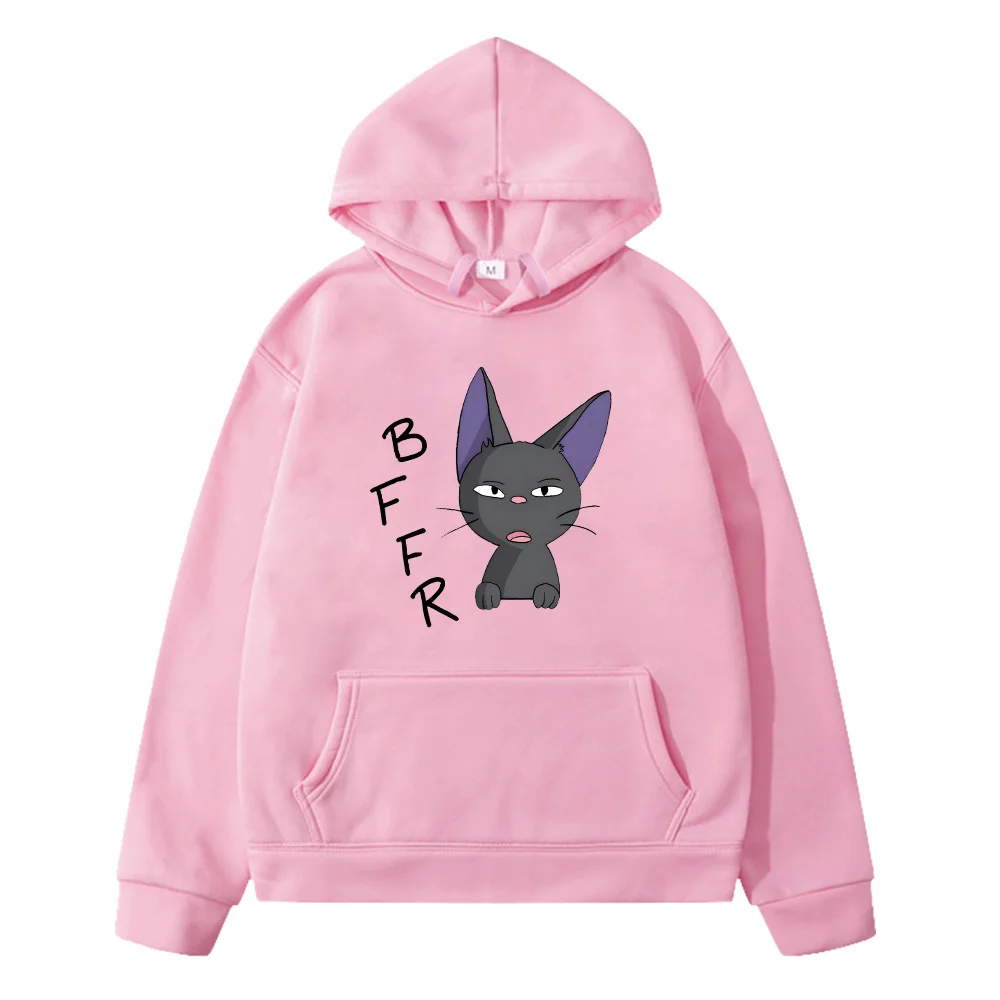 

Kiki's Delivery Service Hoodies Japanese Anime Graphic Print Sweatshirt with Pocket Long Sleeve Children Kawaii Clothes Boy Girl